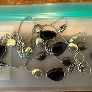 Brighton Black and Silver long Necklace